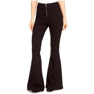 Free People Black Wild Bell Bottom Flare Pants size 6